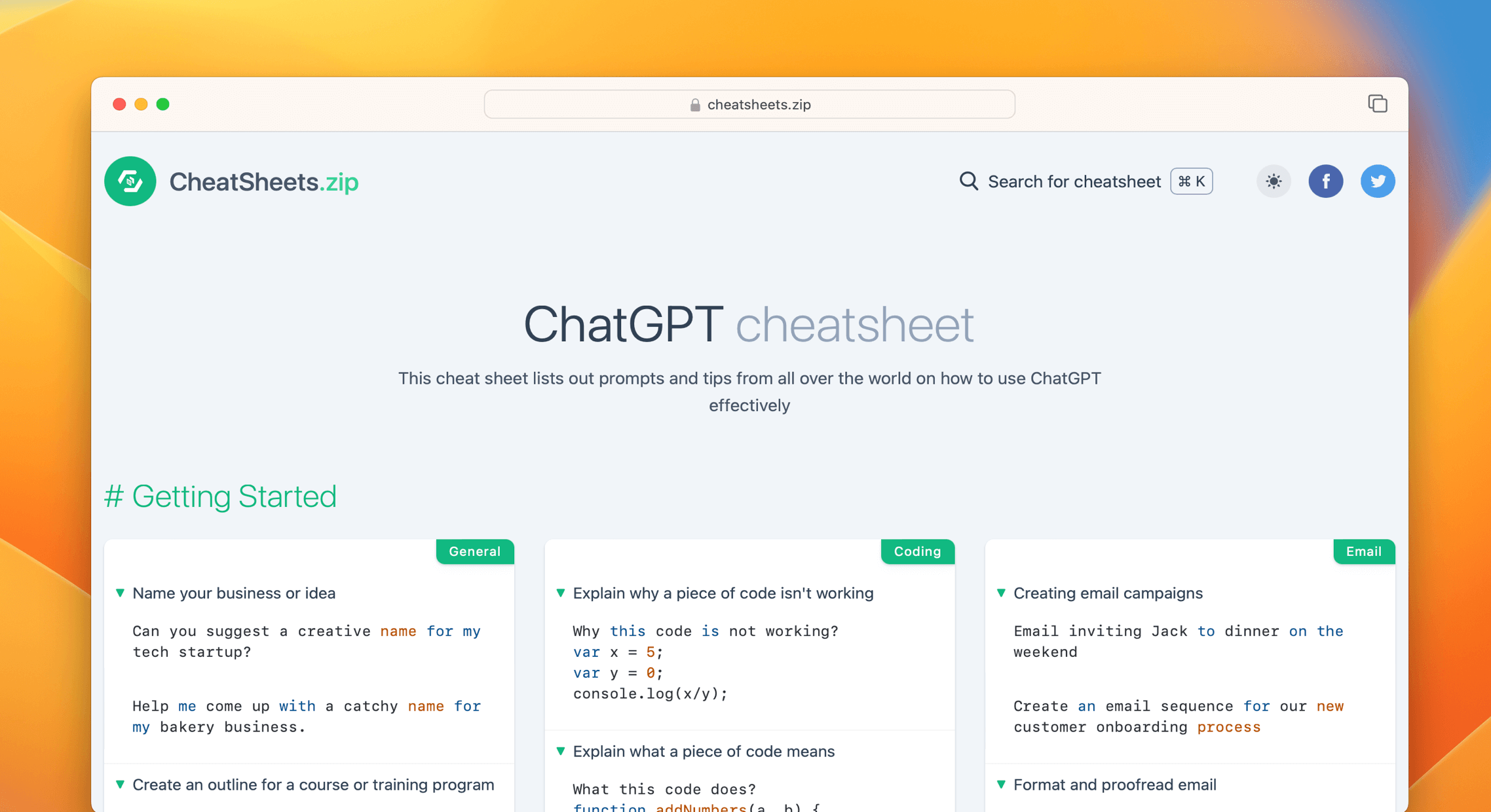 ChatGPT Cheat Sheet & Quick Reference